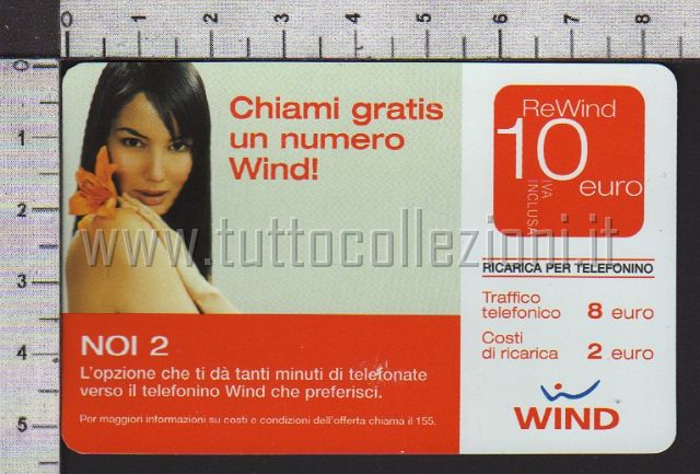 Collezionismo di ricariche telefoniche della Wind